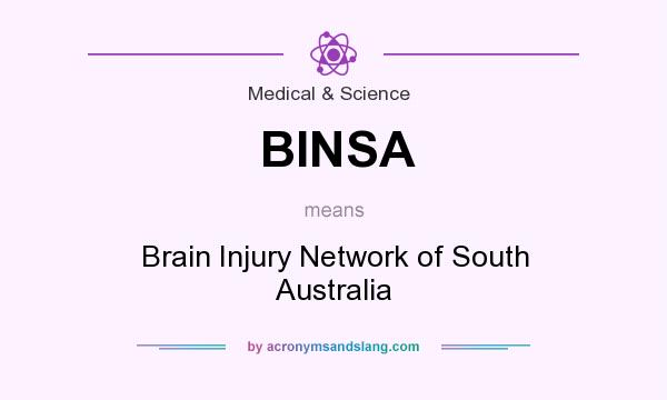 What does BINSA mean? It stands for Brain Injury Network of South Australia