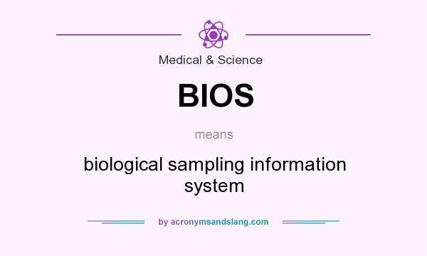 What does BIOS mean? It stands for biological sampling information system