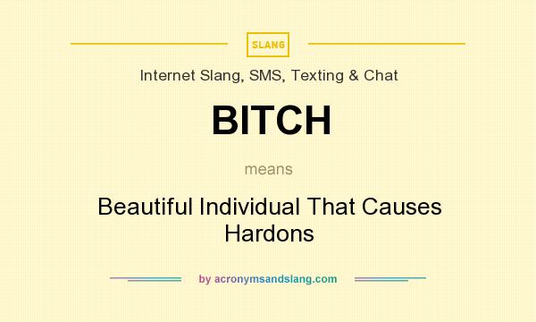 What does BITCH mean? It stands for Beautiful Individual That Causes Hardons