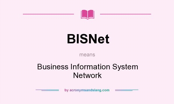 What does BISNet mean? It stands for Business Information System Network