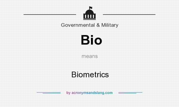 What does Bio mean? It stands for Biometrics