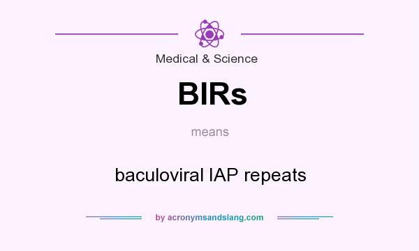 What does BIRs mean? It stands for baculoviral IAP repeats