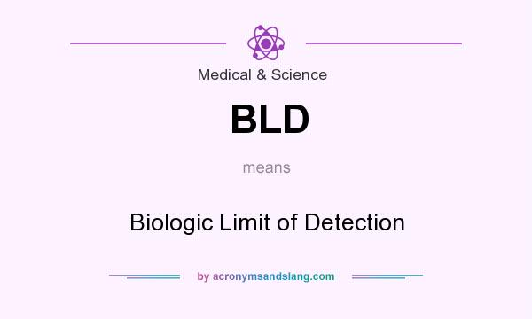 What does BLD mean? It stands for Biologic Limit of Detection