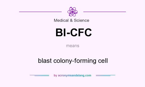 What does Bl-CFC mean? It stands for blast colony-forming cell
