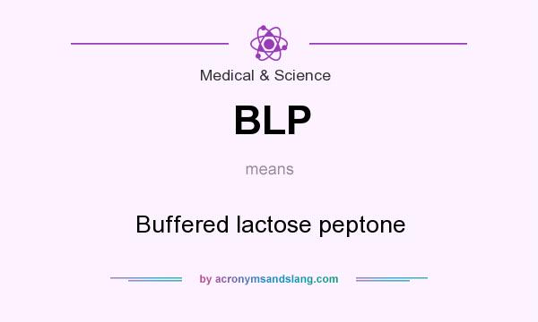 What does BLP mean? It stands for Buffered lactose peptone