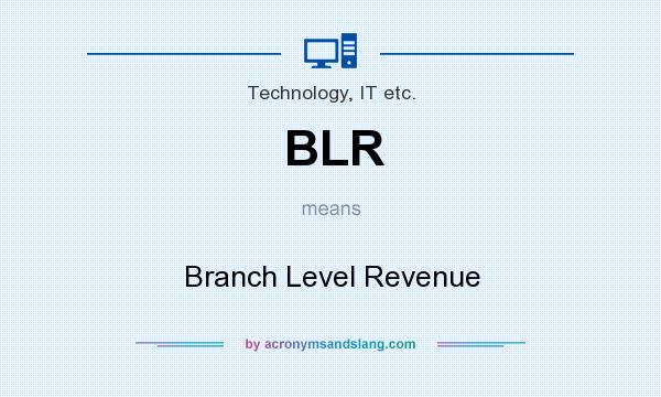 What does BLR mean? It stands for Branch Level Revenue