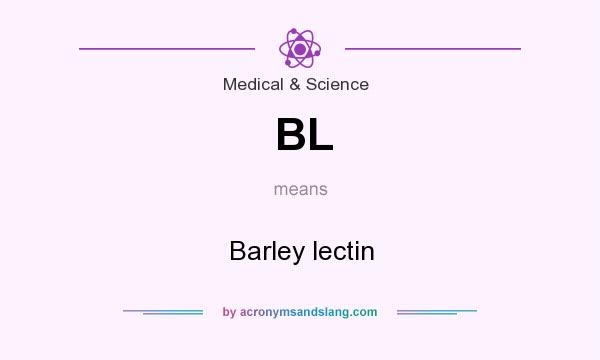 What does BL mean? It stands for Barley lectin