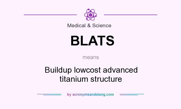 What does BLATS mean? It stands for Buildup lowcost advanced titanium structure