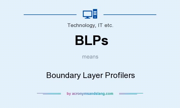 What does BLPs mean? It stands for Boundary Layer Profilers