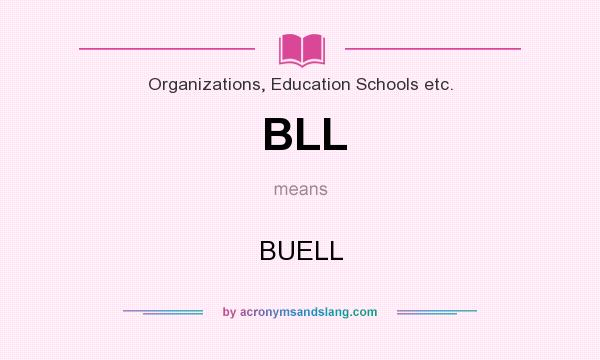 What does BLL mean? It stands for BUELL