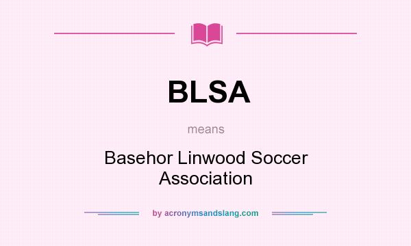 What does BLSA mean? It stands for Basehor Linwood Soccer Association