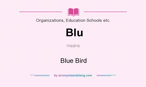 What does Blu mean? It stands for Blue Bird