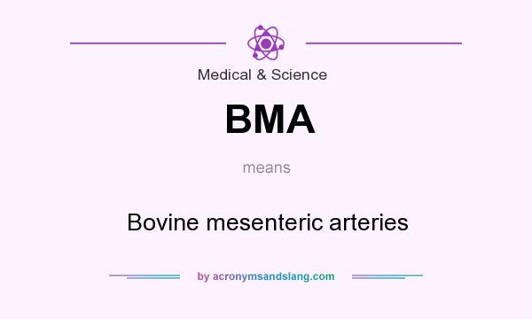 What does BMA mean? It stands for Bovine mesenteric arteries