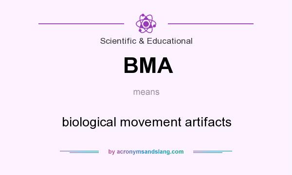What does BMA mean? It stands for biological movement artifacts
