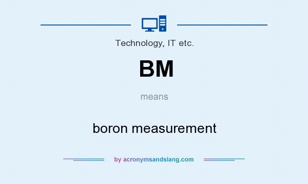 What does BM mean? It stands for boron measurement