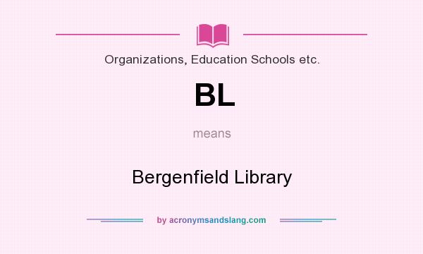 What does BL mean? It stands for Bergenfield Library
