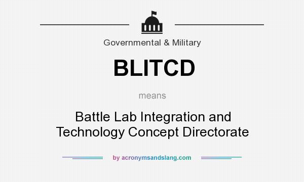What does BLITCD mean? It stands for Battle Lab Integration and Technology Concept Directorate
