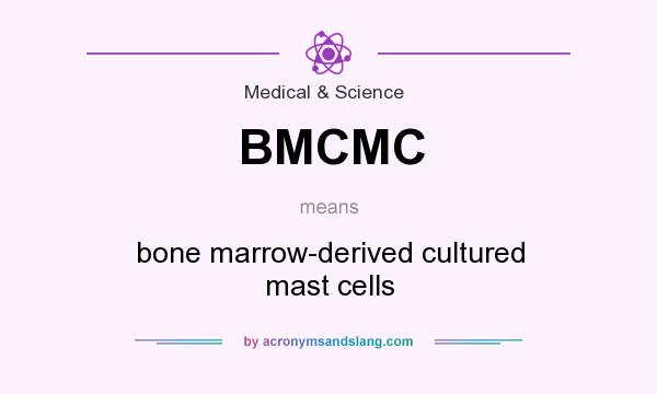 What does BMCMC mean? It stands for bone marrow-derived cultured mast cells