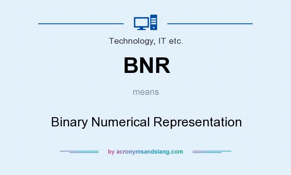 What does BNR mean? It stands for Binary Numerical Representation