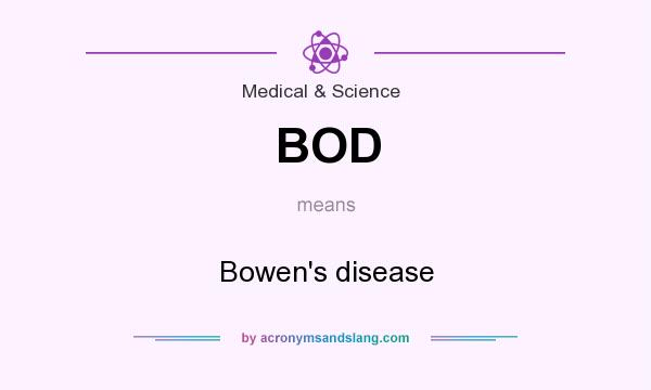 What does BOD mean? It stands for Bowen`s disease