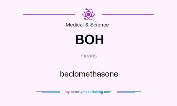 What does BOH mean? It stands for beclomethasone