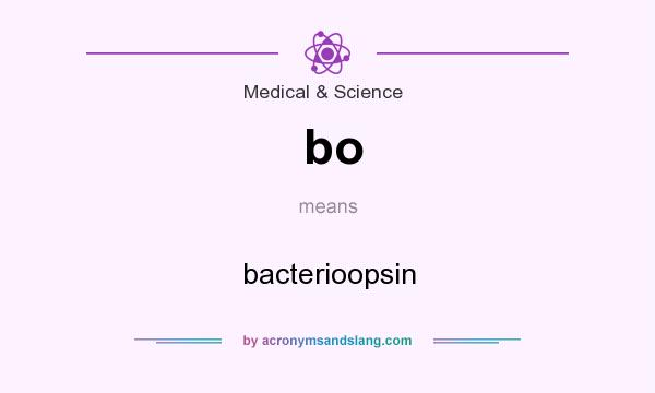 What does bo mean? It stands for bacterioopsin