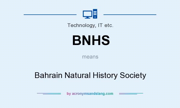 What does BNHS mean? It stands for Bahrain Natural History Society