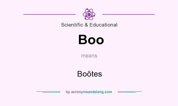 What does Boo mean? It stands for Boötes