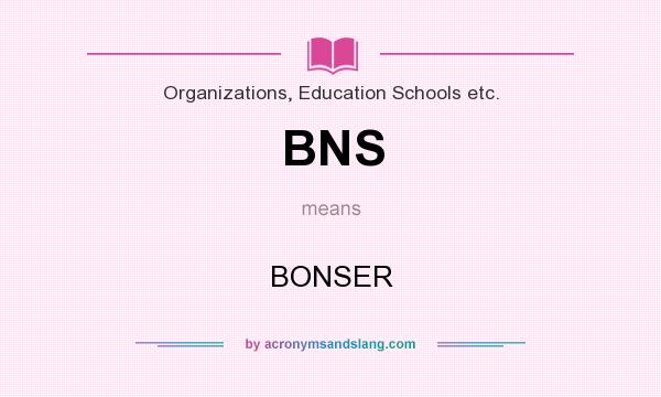 What does BNS mean? It stands for BONSER