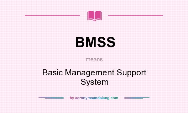 What does BMSS mean? It stands for Basic Management Support System