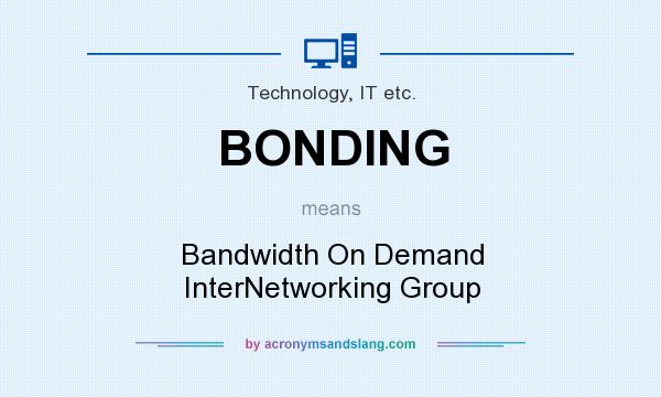What does BONDING mean? It stands for Bandwidth On Demand InterNetworking Group