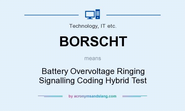 What does BORSCHT mean? It stands for Battery Overvoltage Ringing Signalling Coding Hybrid Test