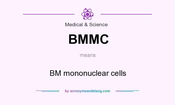 What does BMMC mean? It stands for BM mononuclear cells