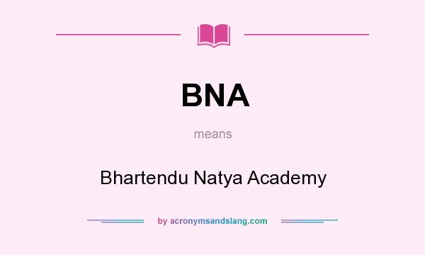 What does BNA mean? It stands for Bhartendu Natya Academy