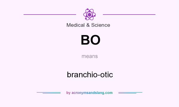 What does BO mean? It stands for branchio-otic