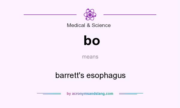 What does bo mean? It stands for barrett`s esophagus