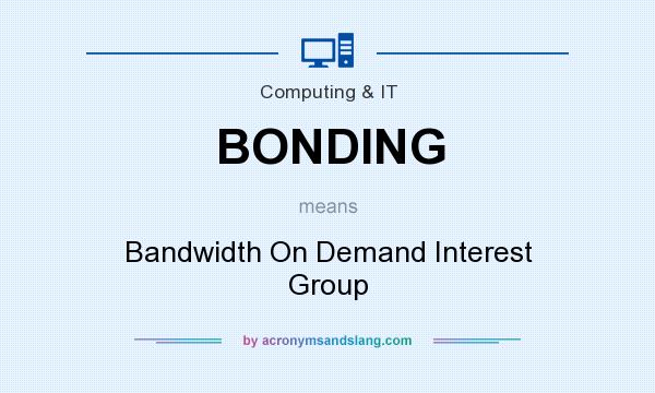 What does BONDING mean? It stands for Bandwidth On Demand Interest Group