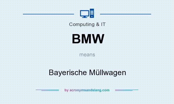 What does BMW mean? It stands for Bayerische Müllwagen