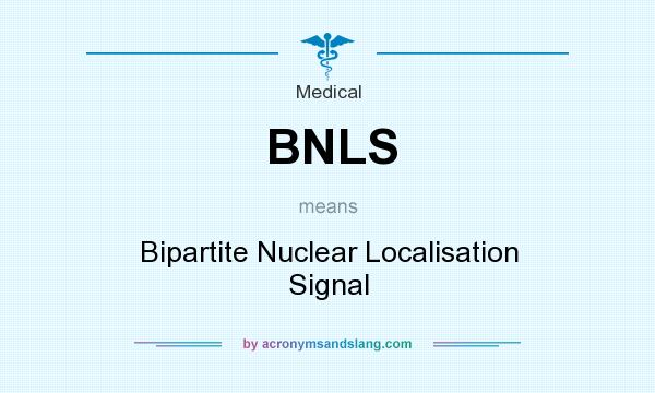 What does BNLS mean? It stands for Bipartite Nuclear Localisation Signal