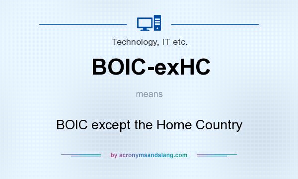 What does BOIC-exHC mean? It stands for BOIC except the Home Country