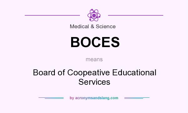 What does BOCES mean? It stands for Board of Coopeative Educational Services