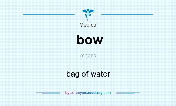 What does bow mean? It stands for bag of water