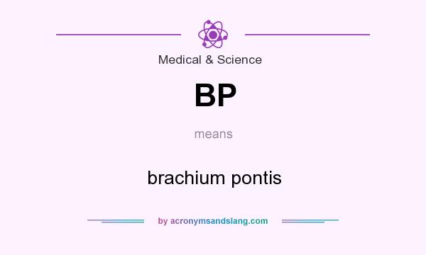 What does BP mean? It stands for brachium pontis