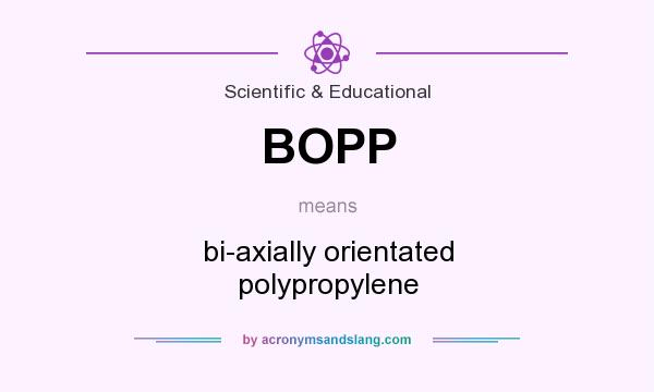 What does BOPP mean? It stands for bi-axially orientated polypropylene