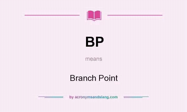 What does BP mean? It stands for Branch Point