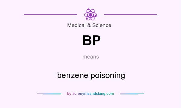 What does BP mean? It stands for benzene poisoning