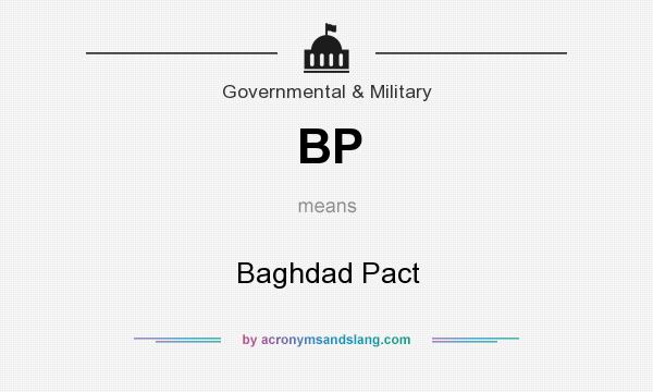What does BP mean? It stands for Baghdad Pact