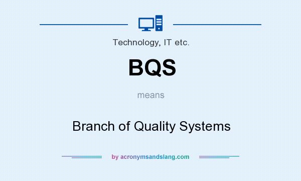 What does BQS mean? It stands for Branch of Quality Systems