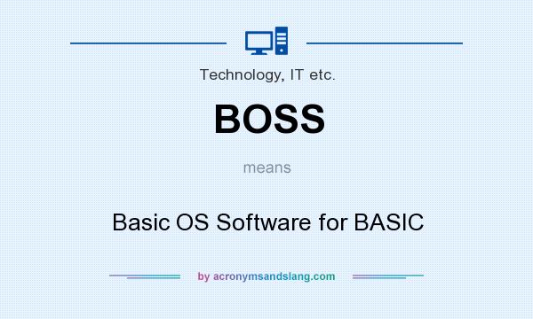 What does BOSS mean? It stands for Basic OS Software for BASIC
