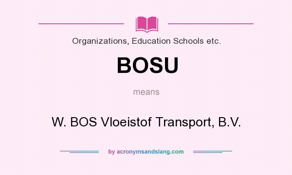What does BOSU mean? It stands for W. BOS Vloeistof Transport, B.V.